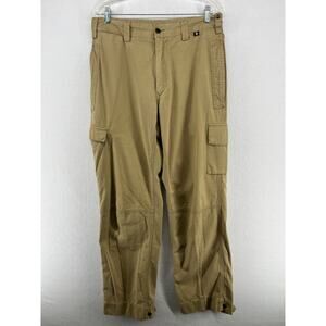 VICTORINOX Pants Mens 32 Swiss Army Cargo Utility Khaki Cotton Brown HK VTG